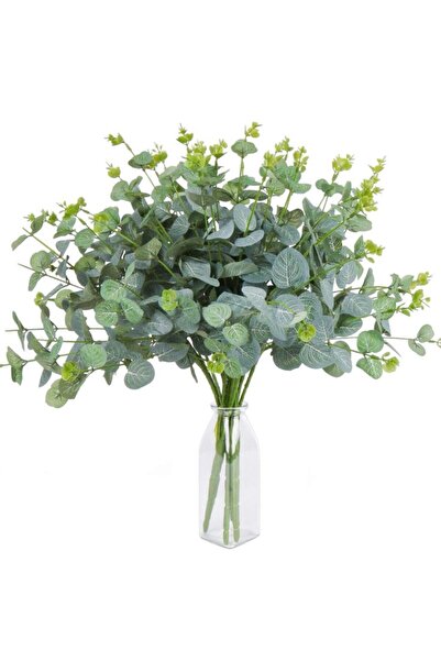 Tunç Botanik YAPAY OKALİPTUS - 32 DALLI 50 CM DEKORASYON BİTKİSİ