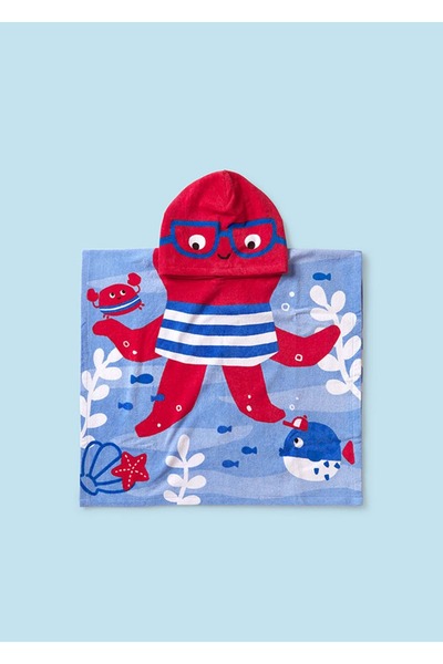 MAYORAL Baby Boy Hooded Towel Blue