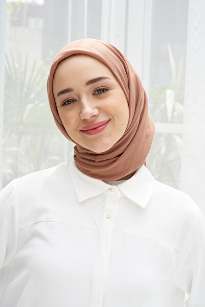 Modakaşmir MODAKAŞMİR NEO PAMUK EŞARP  KOYU VİZON RENK