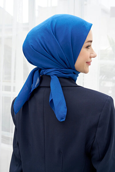 AMİNENESİL وشاح موداكاشمير نيو من القطن بلون النيلي الفاتح