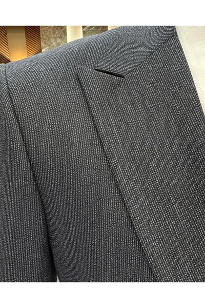 TerziAdemAltun Navy Blue Italian Style Jacket Vest Trousers Suit - T12876