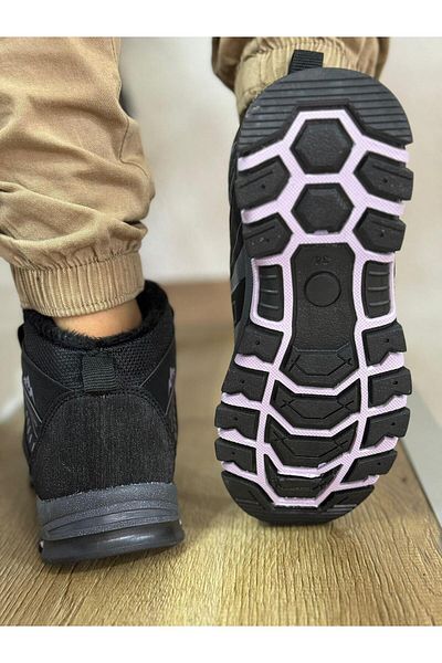 homiro Unisex Μακριά Παιδικά Αθλητικά Παπούτσια εξωτερικού χώρου - Μπαντέ, Μαύρο-Λιλά