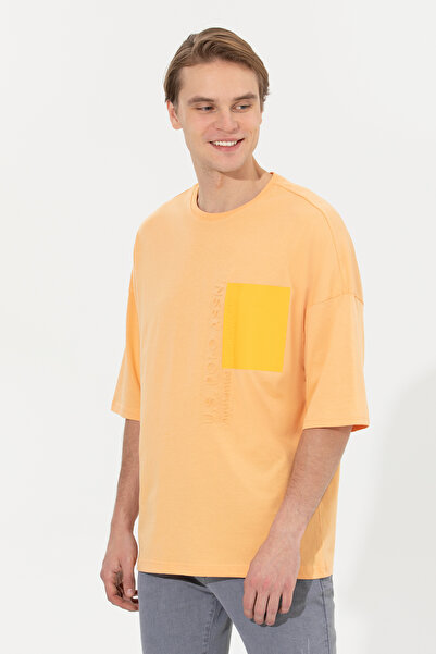 U.S. Polo Assn. Men's Melon Oversize Crew Neck T-Shirt 50246385 -Vr202