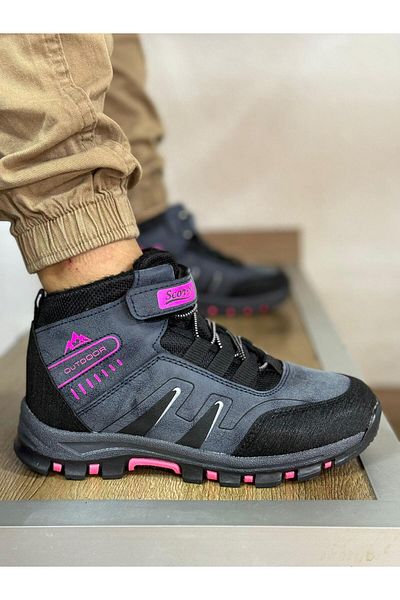 homiro Unisex Long Παιδικά Αθλητικά Υπαίθρια Παπούτσια με Ζώνες-σκούρο μπλε-fuji
