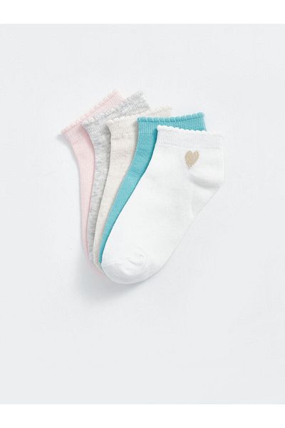 LC Waikiki LCW Kids Patterned Girl's Booties Socks Pack of 5