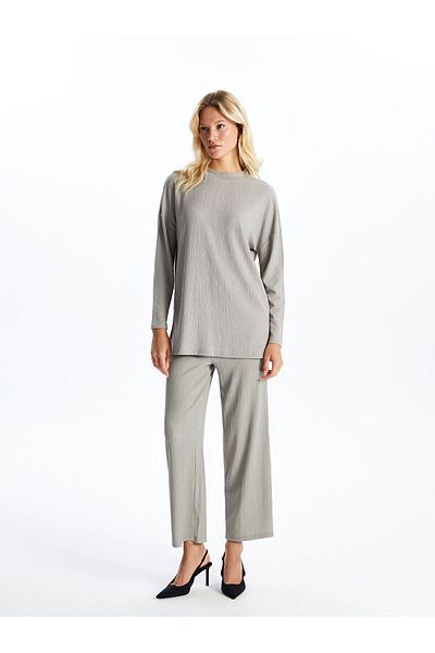 LC Waikiki Women's Textured Women's Tunic with Stand Collar
