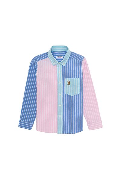 U.S. Polo Assn. Boy's Powder Long Sleeve Shirt 50247890 -Vr042