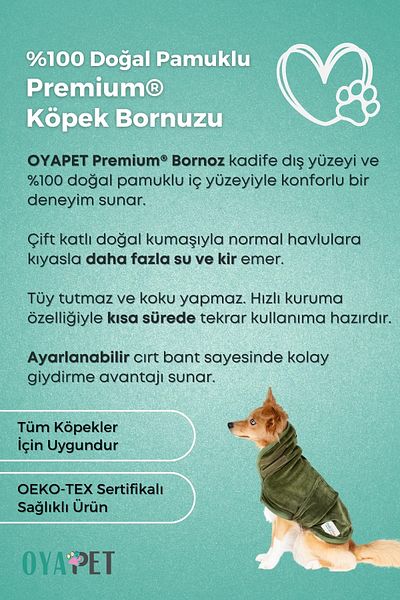 oyapet Premium ®   Natural Cotton - Super Water Absorbent Luxury Towel with Adjustable Waist Robe