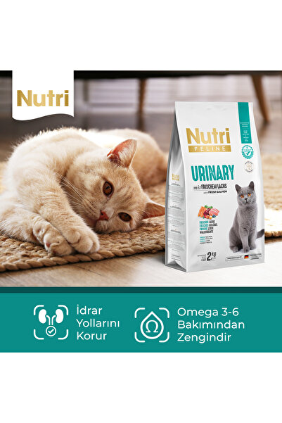 Nutri Feline Urinary - Üriner ve İdrar Yolu Koruma, Glutensiz, Lezzetli Kedi Maması 2 Kg