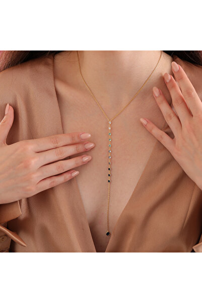 Queen Silver Jewelry 925 ayar gümüş. zirkon taşlı beyazdan laciverte renk geç...