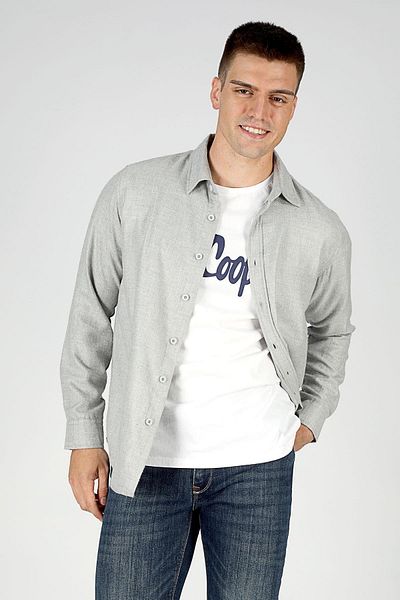 Lee Cooper Frans Men's Long Sleeve Shirt Gray