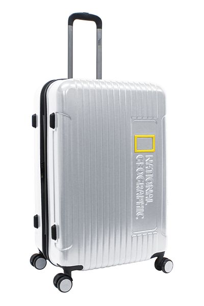 NATIONAL GEOGRAPHIC Canyon Luggage Trolley Large Check-In Silver