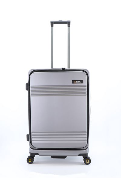 NATIONAL GEOGRAPHIC Lodge Check-In Medium Luggage Suitcase Silver