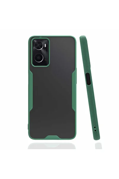 Hatreds Oppo A96 4g Compatible Bumper Case with Colorful Edges and Frosted Back