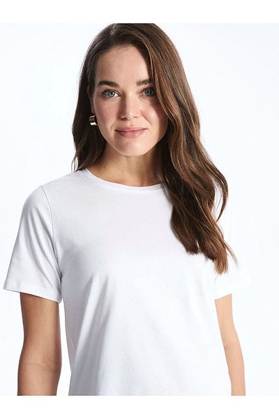 LC Waikiki LCWAIKIKI Maternity Crew Neck Plain Short Sleeve Maternity T-Shirt