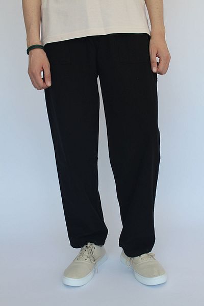 nobility jean Unisex Summer Linen Trousers with Elastic Waist Comfortable Fit Cotton Cool-Keeping Linen Trousers