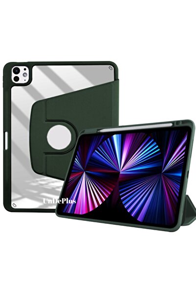 UnDePlus Apple Ipad Pro 12.9 4. 3. Nesil Kılıf Termik Kalem Bölmeli Dönebilen...