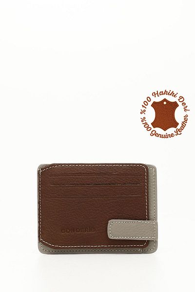 GÖNDERİ(R) Tabaya Mink Heart Genuine Leather Unisex Card Holder 06521