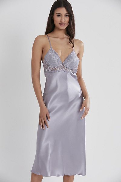 Pierre Cardin Cămașă de noapte din dantelă din satin pentru femei - 900 Royal