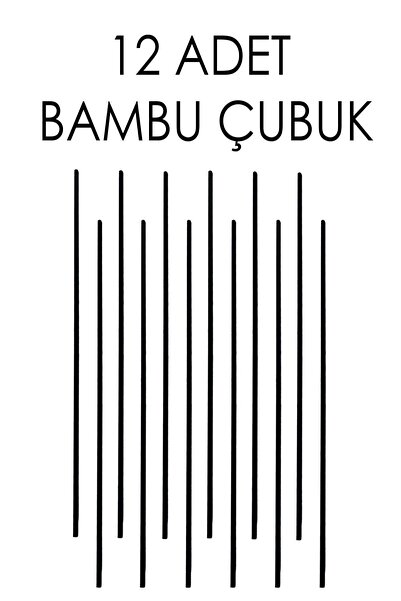 Naturix Bambu Oda Kokusu Çubuğu 20 Cm 12 Adet | Ilgaz Doğal Siyah Bambu Çubuk...