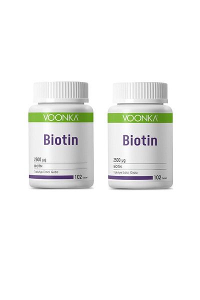 Voonka Biotin Content Food Supplement 102 Tablets x 2 Pieces