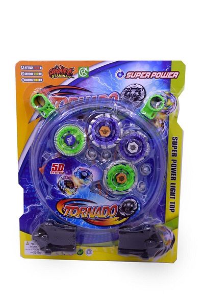 BEYBLADE 4 Metal Spinning Top 2 Launcher and Arena Set