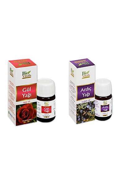 Bio Vitals 20 Ml Rose Oil and Juniper Oil - Aromatic Massage and Skin Care Set