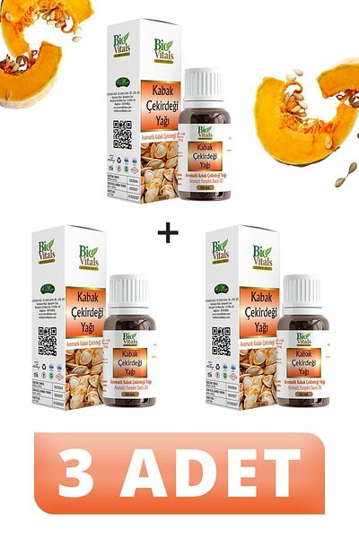 Bio Vitals 50 ml Pumpkin Seed Oil - 3 PCS