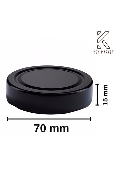 Twist Off Twist-of 20 Pieces 70 Mm Half Skirt Black Glass Jar Lids (20 Pieces)