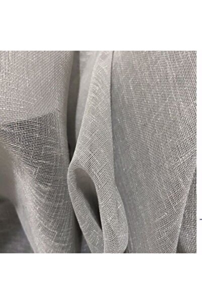 Taç Gray Linen Dreamer - Plain Tulle Curtain Without Pleat