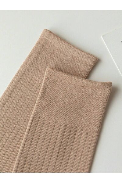 çorapmanya 5 Pairs Women's - Comfortable Ribbed Elasticless Multicolored Sleeping Socks