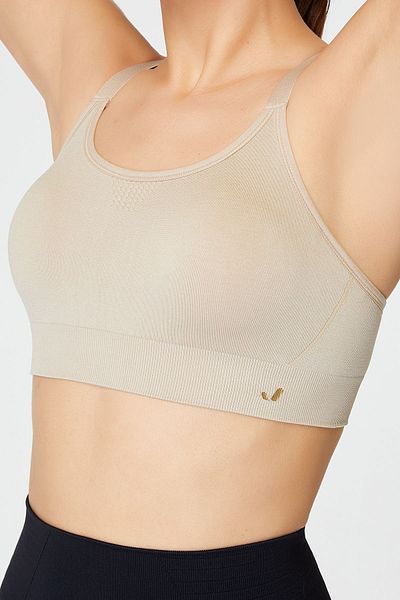 Jerf Bauru Gathering, Back Cross Strap Covered Bustier Beige
