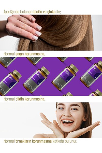 Talya Biotin Içeren Takviye Edici Gıda, 60 Kapsül