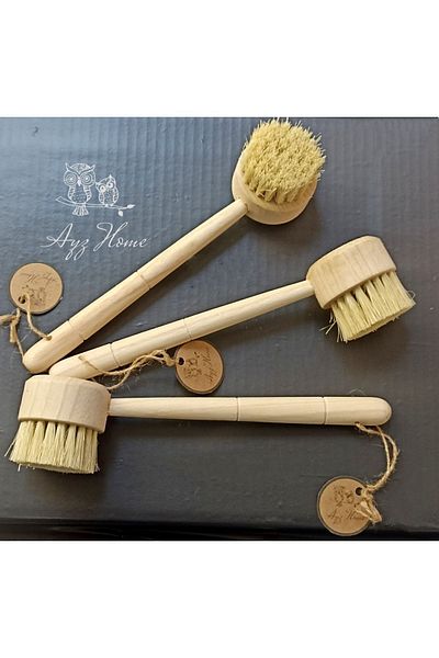 AYZ HOME Natural Wooden Tampic Herb Vegetable and Dish Brush