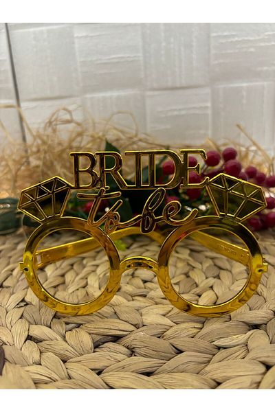 Deniz Party Store Gold Bride To Be - Plastic Glasses, 1 Piece Party Accessory