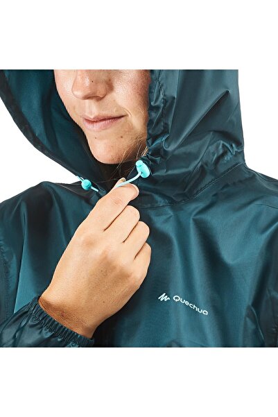 Decathlon Жіночий дощовик для активного відпочинку - Синій - Raincut 1/2 Zip