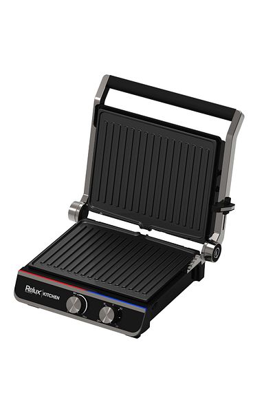 Relux Rtm5200 2000W Cast Iron Grill and Toaster – 6 Slices, 180 °   Openable Plates