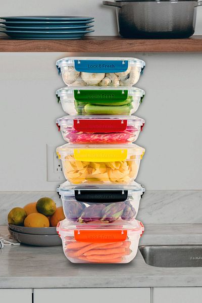 Manken İstanbul 6-Piece Storage Container 100% Airtight Locked Dishwasher Safe Leak-Proof 975 ml & 1400 ml