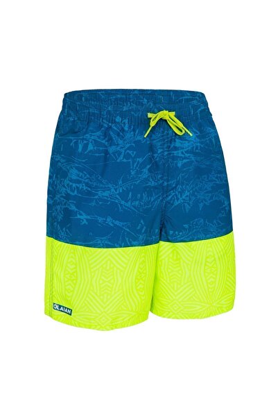 Decathlon Παιδικό σορτς κολύμβησης Olaian - 100 Shiba Yellow / Blue
