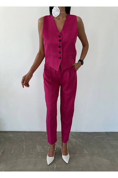 MYGİYİMİSTANBUL Costum de in - Set vestă și pantaloni