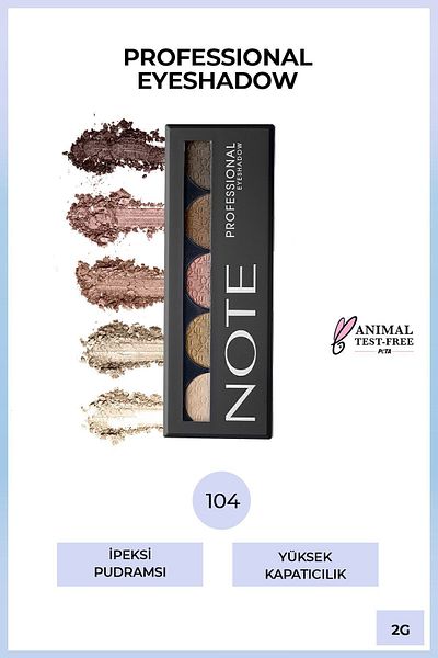 NOTE 104 Glowing Nudes - Professional Eyeshadow Matte and Glittering Powder Eyeshadow Palette