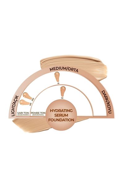 NOTE Spf 50 Hydrating Serum - Moisturizing and Acid Hyaluronic Foundation - 100