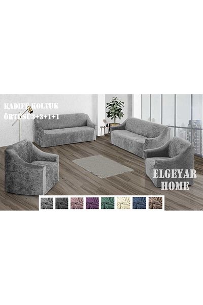 elgeyar Velvet Sofa - Sofa, Sofa Bed Center and Sofa Cover 3:3:1