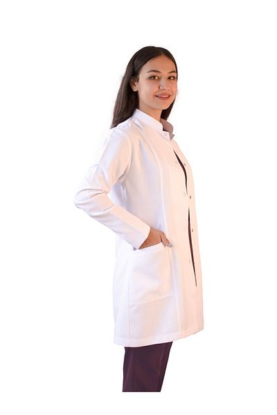 VAYTEKS KADIN HAKİM YAKA ORTA BOY DOKTOR ÖĞRETMEN LABORATUVAR ÖNLÜĞÜ