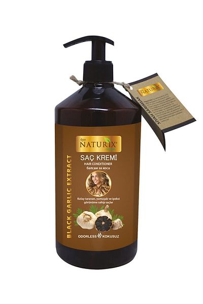 Ilgaz Naturix Organix 3 Pack Organic Anti-Hair Loss Odorless Black Garlic Conditioner 500 Ml Garlic Conditioner