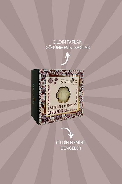 Naturix Turkish Bath Soap 125 Gr |   Deep Cleansing, Purifying and Natural Skin Care Soap