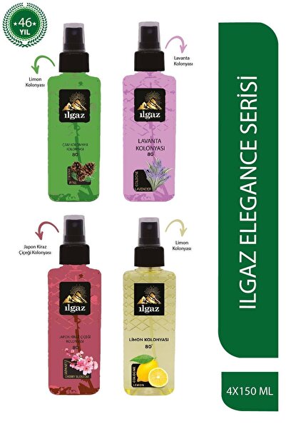ILGAZ Çam & Lavanta & Japon Kiraz Çiçeği & Limon Kolonyası 150 ml - Elegance ...
