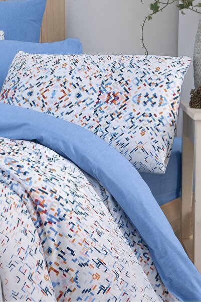 MyStory Home Set cuvertură de pilota unică cu cearșaf elastic Bluem