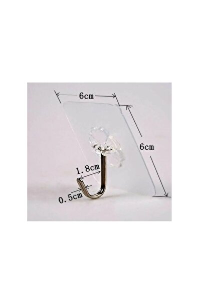 NİVENE 15 штук 6x6 см прозорих міцних самоклеючих підвісок для дверей та стін...