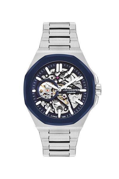 Lee Cooper Lee Cooper LC07977.390 Men Automatic  Display Watch & Metal Strap Silver